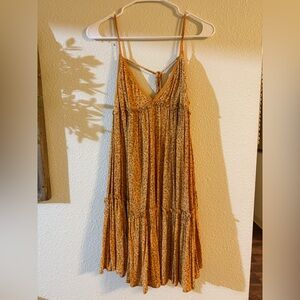 Wild Fable Orange Floral Backless Dress